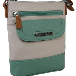 NWT Stone Mountain USA Ice Blue Crossbody